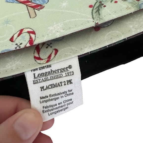 Longaberger Christmas All the Trimmings Holiday Plaid Fabric Placemats(Set of 2) - Picture 5 of 8